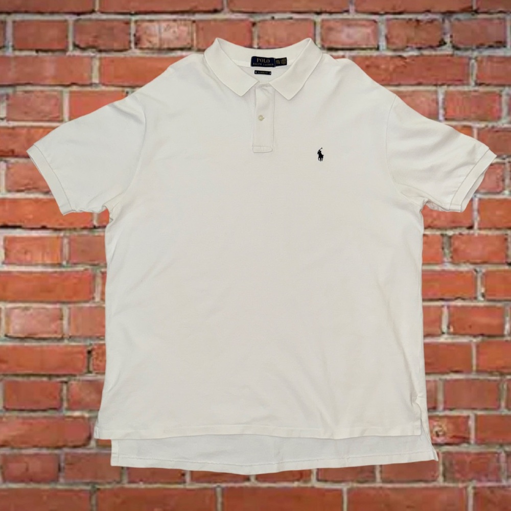 Ralph Lauren Classic Fit White Polo Shirt XXL Pony Logo - Picture 4 of 11